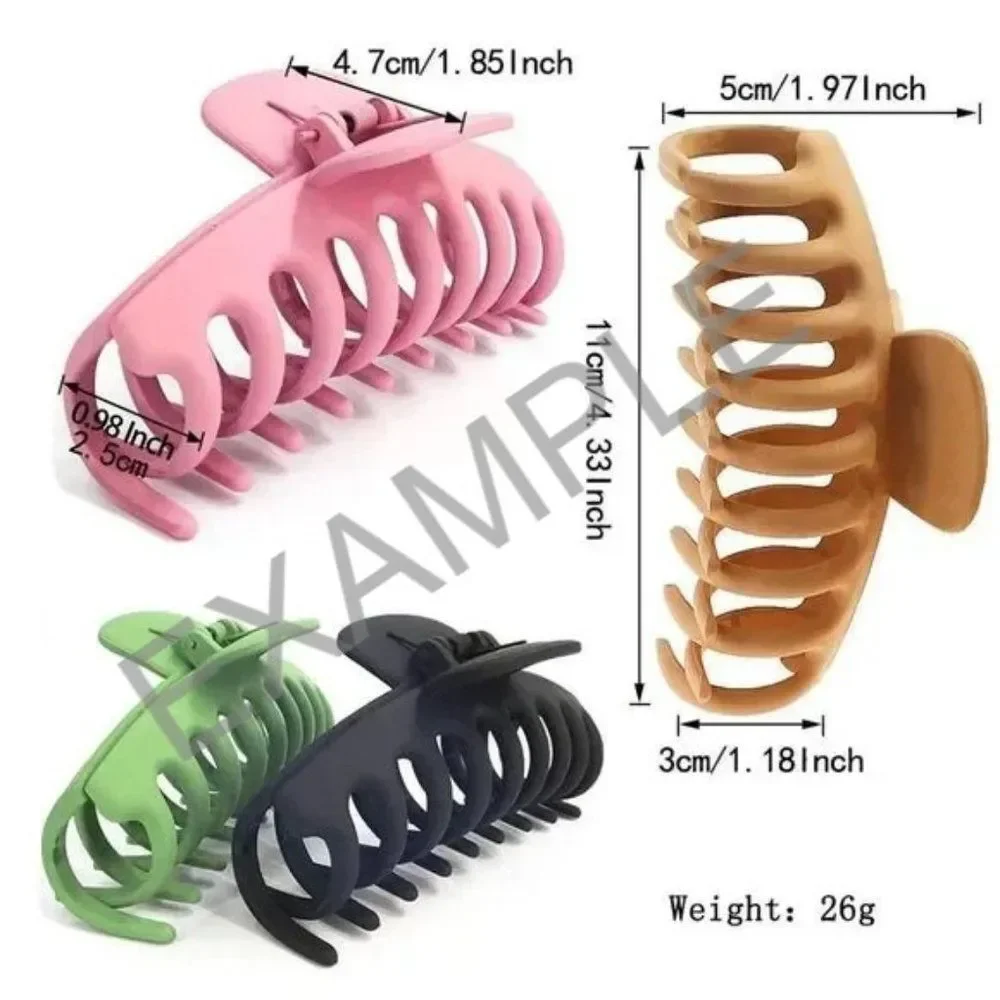 Smoke Big Claw Hair Clips in Matte Finish  CL4103  NWT Boutique